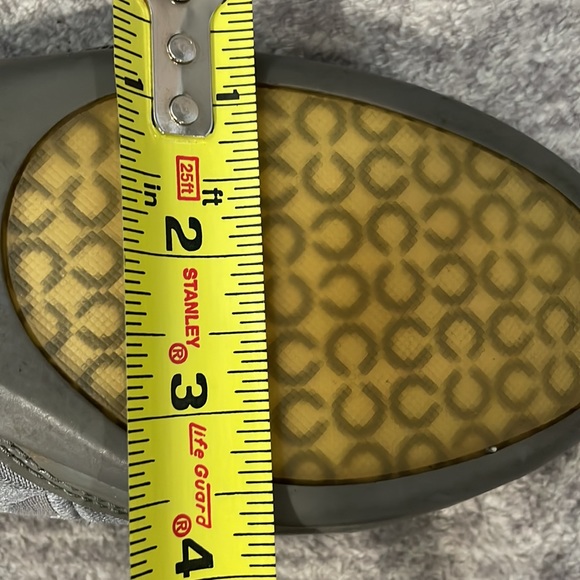 Coach Grey Patent Leather Monogrammed Flats for Women, Size 6 1/2 - Picture 13 of 13